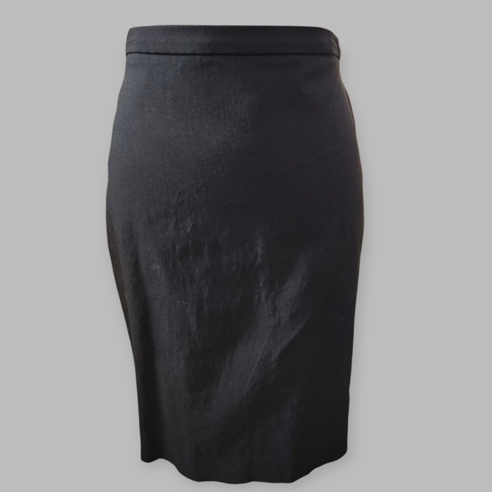 WHBM Essential Black Pull On Career Pencil Skirt Size 8
